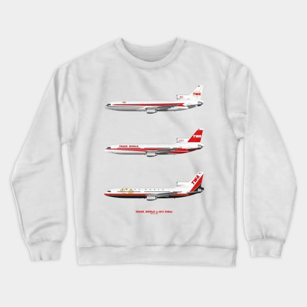 TWA tristars Crewneck Sweatshirt by SteveHClark